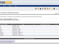 Blocks Position Administration