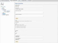 ImpressPages CMS menu management