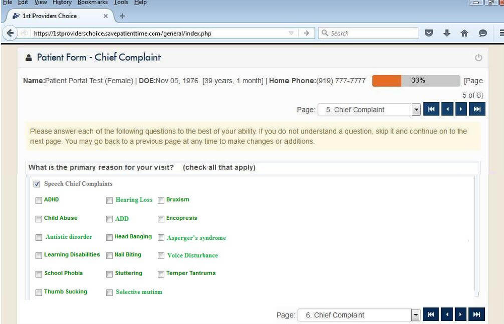 1st Providers Choice Speech Therapy EMR Screenshot 1