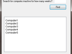 Inactive Computer Search tool Screenshot 1