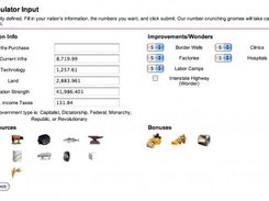 Infrastructure calculator