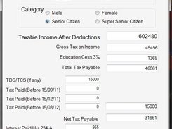 Income Tax Calculator with Interest Screenshot 2