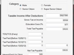 Income Tax Calculator with Interest Screenshot 1