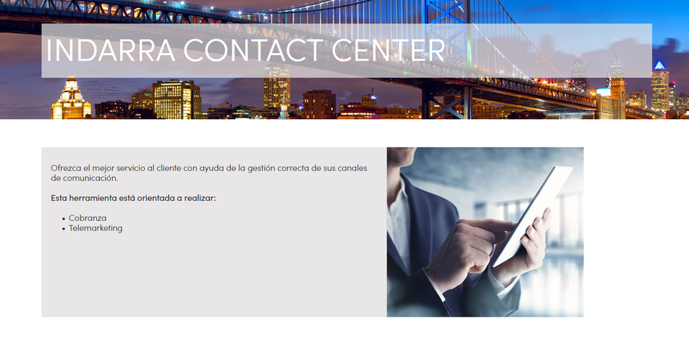 INDARRA CONTACT CENTER Screenshot 1