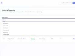Index Checker Index Requester Dashboard 