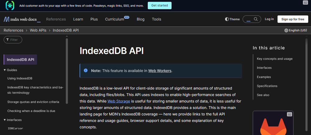 IndexedDB Screenshot 1