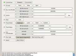 Main tab of the driver in Kstars control panel