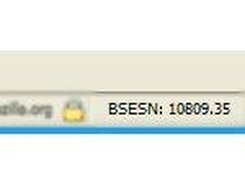 Sensex value shown in statusbar