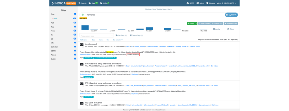 INDICA Data Life Cycle Management Screenshot 1