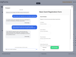 Using the AI-powered Form Designer in IndyForms to build forms fast.