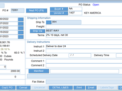 Purchase Order Summary