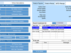 Sales Entry Screen