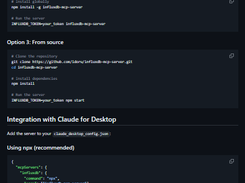 InfluxDB MCP Server Screenshot 1