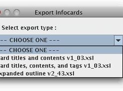 choosing an XSLT transformation for exporting infocards