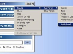 Dashboard menus