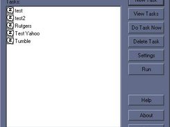 Standard application dialog showing various tasks.