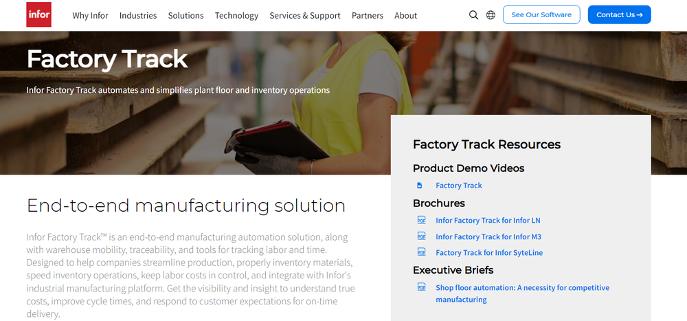 Infor Factory Track Screenshot 1
