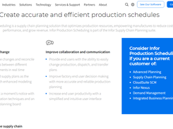 Infor Production Scheduling Screenshot 1