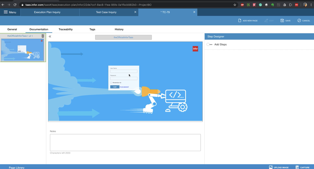 Infor Testing as a Service (TaaS) Screenshot 1