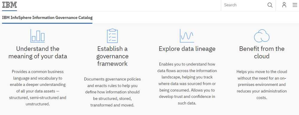 IBM InfoSphere Information Governance Catalog Screenshot 1