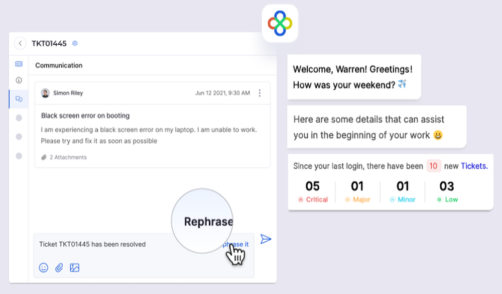 Infraon Helpdesk Screenshot 1
