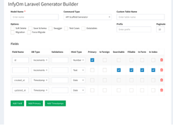 InfyOm Laravel Generator Screenshot 1