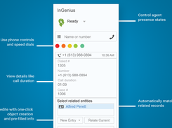 InGenius Connector Enterprise brings call controls and information into the CRM