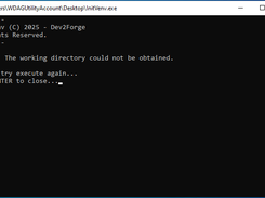Program startup error - missing working directory