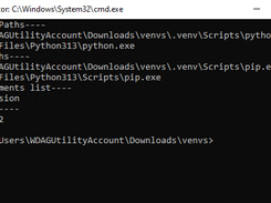 Console with virtual environment activated for user