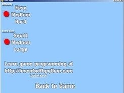 Settings screen