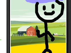 Sample doodle with background image