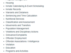 DCS Inmate Management Screenshot 2