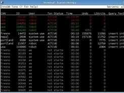 InnoDB Transactions mode, showing color highlighting.