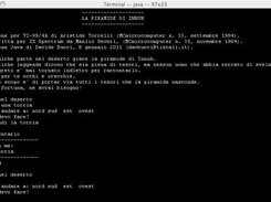 La piramide di Innuh giocata in un terminale MacOSX