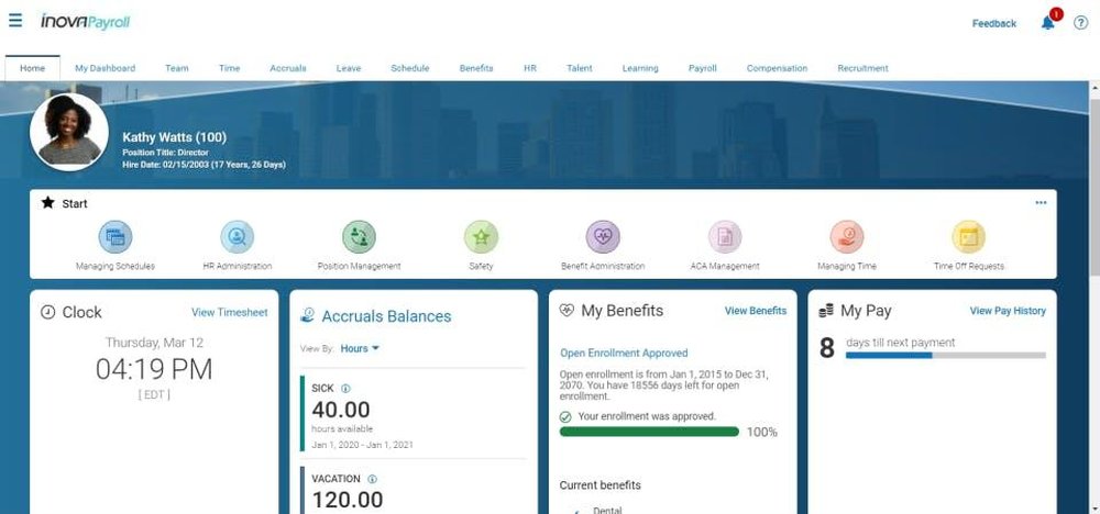 Inova Payroll Screenshot 1