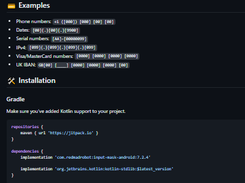Input mask for Android Screenshot 1