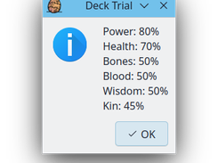 The Deck Trial dialog.