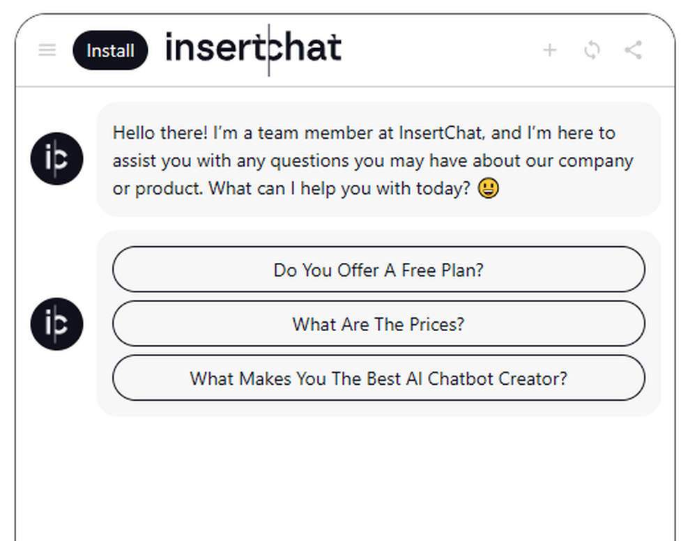InsertChat Screenshot 1