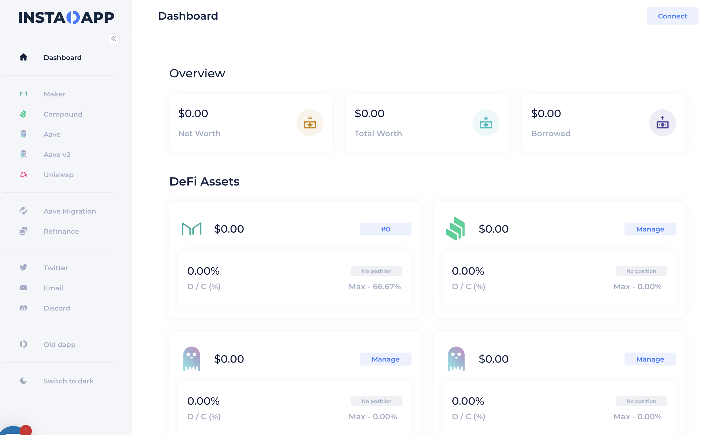 Instadapp vs. Zerion Comparison
