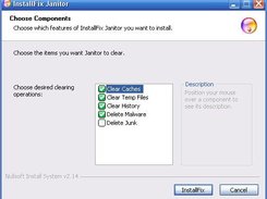 Janitor: scan selection screen (XP Media Center)