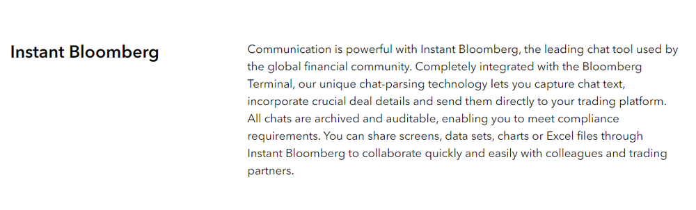 Instant Bloomberg Screenshot 1
