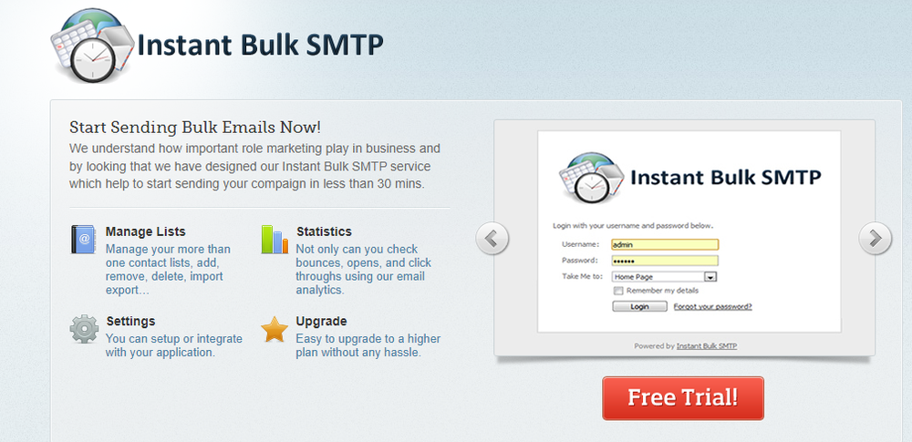 Instant Bulk SMTP Screenshot 1