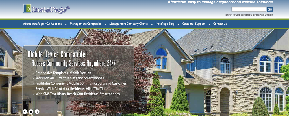 InstaPage HOA Websites Screenshot 1