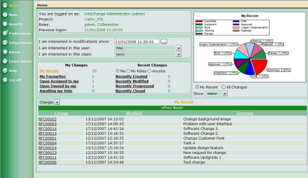 IntaChange Enterprise Screenshot 1