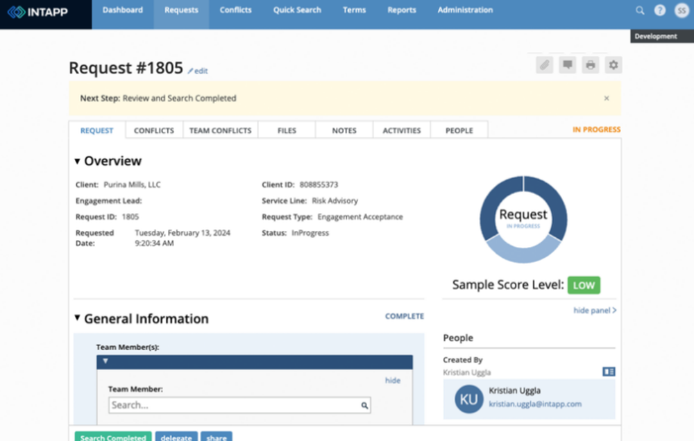 Intapp Intake Screenshot 1