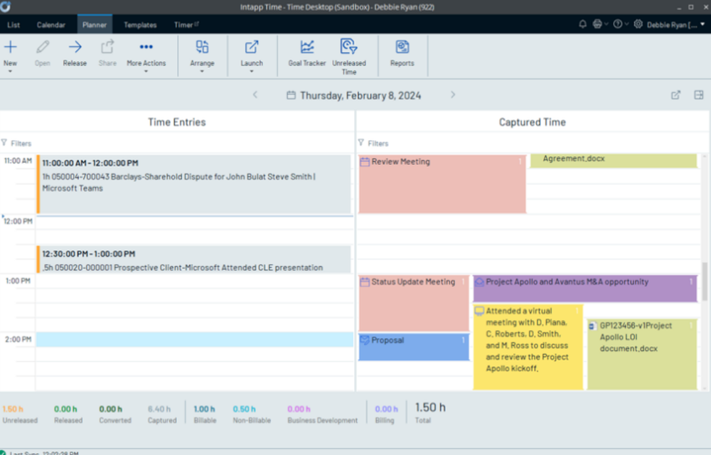 Intapp Time Screenshot 1
