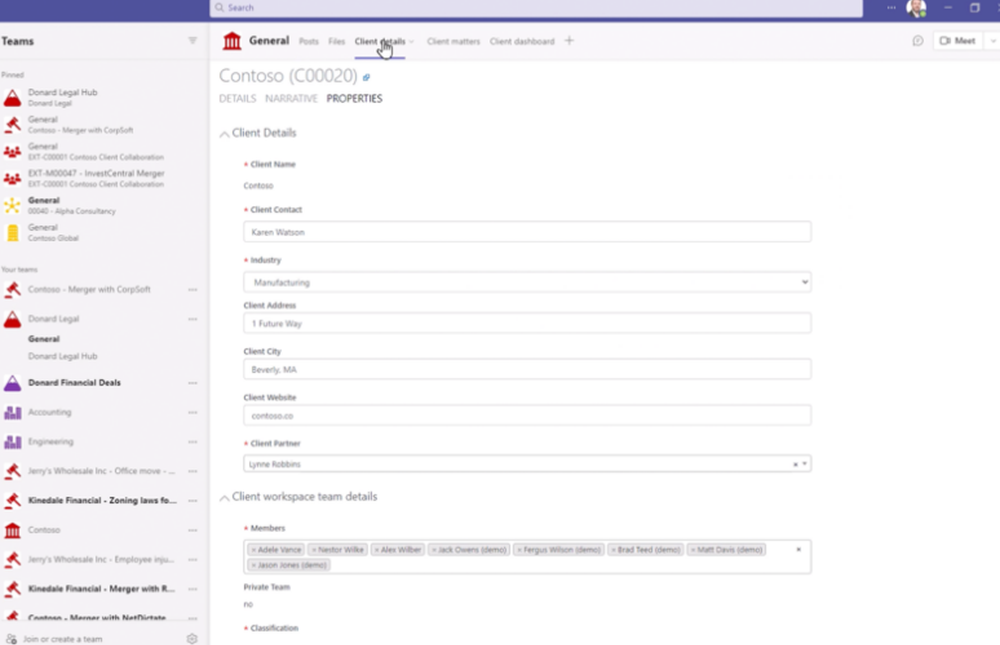 Intapp Workspaces Screenshot 1
