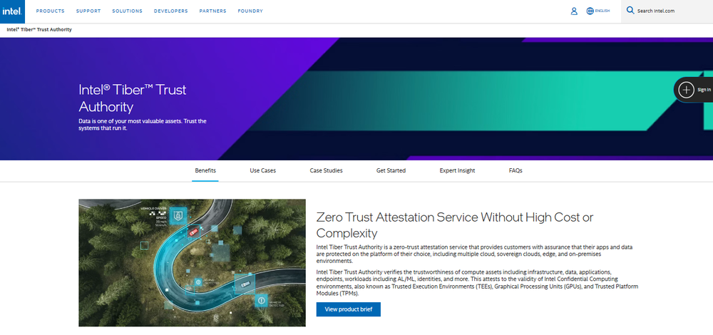 Intel Tiber Trust Authority Screenshot 1
