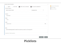 IntelliFrontBI-Picklists