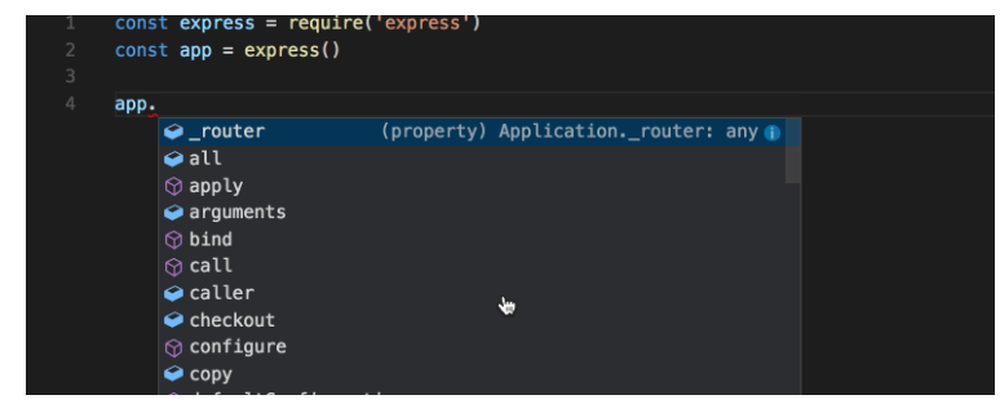 IntelliSense Screenshot 1